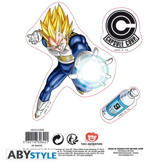 ABYstyle Dragon Ball Z Stickers 2 sheets / 16 x 11cm - Goku and Vegeta - Uzlīmju komplekts