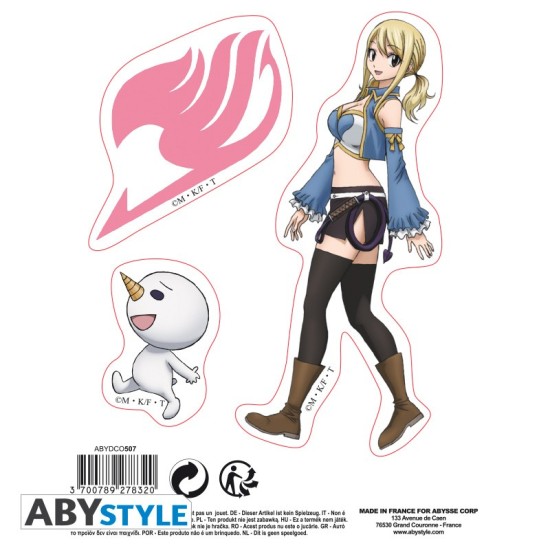 ABYstyle Fairy Tail Stickers 2 sheets / 16 x 11cm - Natsu & Lucy - Uzlīmju komplekts