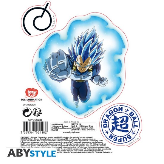 ABYstyle Dragon Ball Z Stickers 2 sheets / 16 x 11cm - Goku & Vegeta - Uzlīmju komplekts