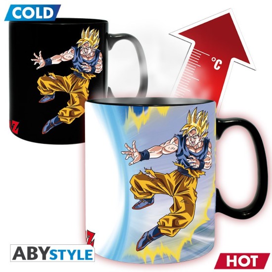 ABYstyle Dragon Ball Z Gift Set Heat Change Mug / Glass 290 ml / Keychain - Komplekts krūze / glāze / atslēgu piekariņš