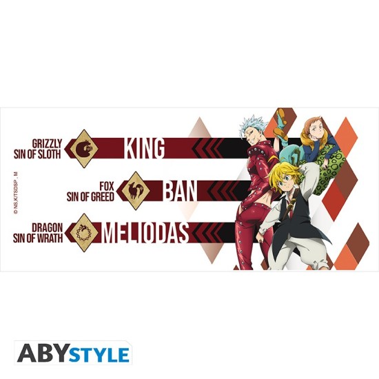 ABYstyle The Seven Deadly Sins Ceramic Mug 320ml - Meliodas / Ban / King - Krūze