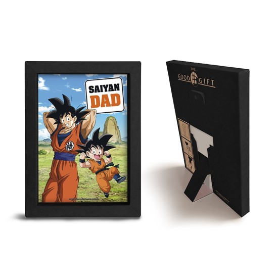 ABYstyle Dragon Ball Super Black Frame Kraft 15 x 20 cm - Saiyan Dad - Kartona rāmis ar attēlu