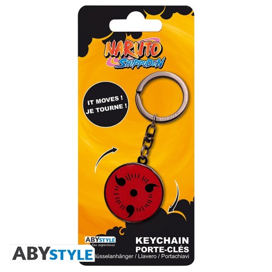 ABYstyle Naruto Shippuden Keychain - Sharingan - Metālisks atslēgu piekariņš