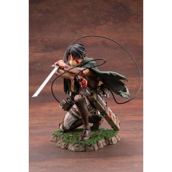 Kotobukiya Attack On Titan ARTFXJ 1/7 Figure 17cm - Levi Fortitude - Plastmasas figūriņa