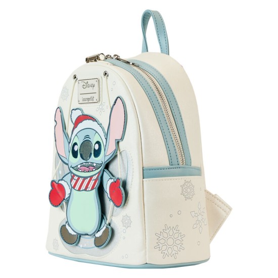 Loungefly Disney Stitch Glitter Backpack 26cm - Holiday Snow Angel - Mugursoma