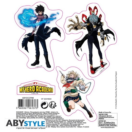 ABYstyle My Hero Academia Stickers 2 sheets / 16 x 11cm - Heroes Villains - Uzlīmju komplekts