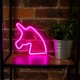 Forever Decorative Neon LED Light 23 x 23 x 2 cm (3xAA Batteries or USB plug) - Unicorn