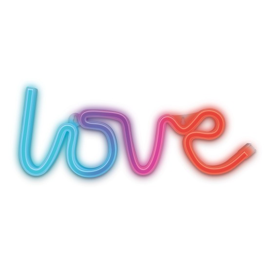 Forever Decorative RGB Neon LED Light with Remote Control 28 x 25 x 2 cm - Love