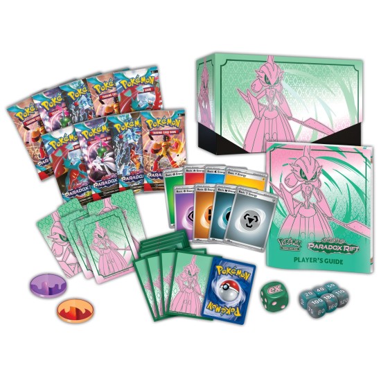 Pokemon Super Card Game TCG Trading Cards - Scarlet & Violet 4 Paradox Rift (Iron Valiant) Elite Trainer Box EN - Kāršu spēle