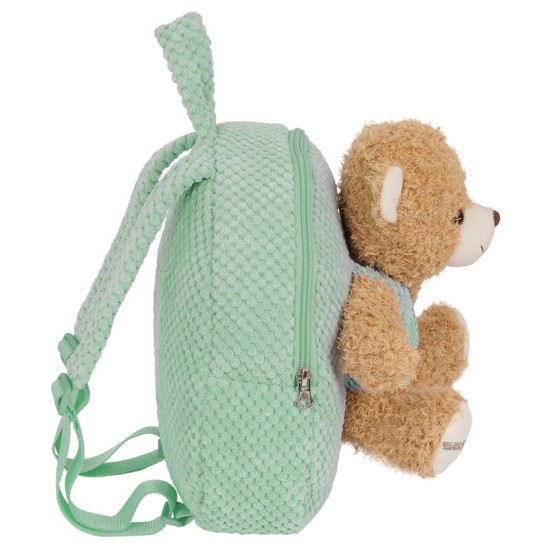 Safta Bear Plush Toy Backpack 27cm - Tirkīzs - Mugursoma