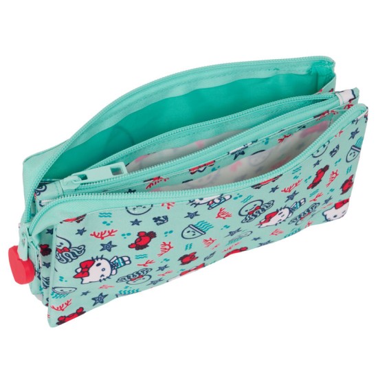 Safta Hello Kitty Sea Lovers triple Pencil Case 22 x 3 x 12cm - Penālis ar trīs nodalījumiem