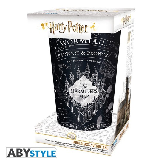 ABYstyle Harry Potter Large Glass 400ml - Marauder's map - Glāze