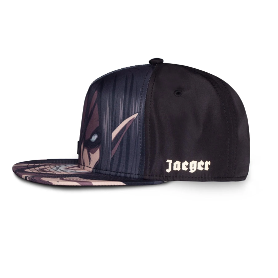 Difuzed Attack on Titan Eren Jaeger Titan Snapback Cap - Kokvilnas cepure ar nagu