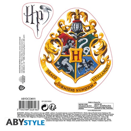 ABYstyle Harry Potter Stickers 2 sheets / 16 x 11cm - Hogwarts Houses - Uzlīmju komplekts