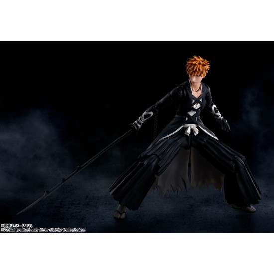 Tamashii Nations Bleach: Thousand-Year Blood War S.H. Figuarts Action Figure 16cm - Ichigo Kurosaki (Bankai Tensa Zangetsu) - Plastmasas figūriņa