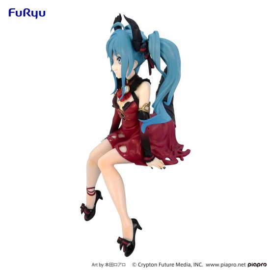 Furyu Hatsune Miku Noodle Stopper Ver. Red Color Figure 16cm - Hatsune Miku Villain - Plastmasas figūriņa