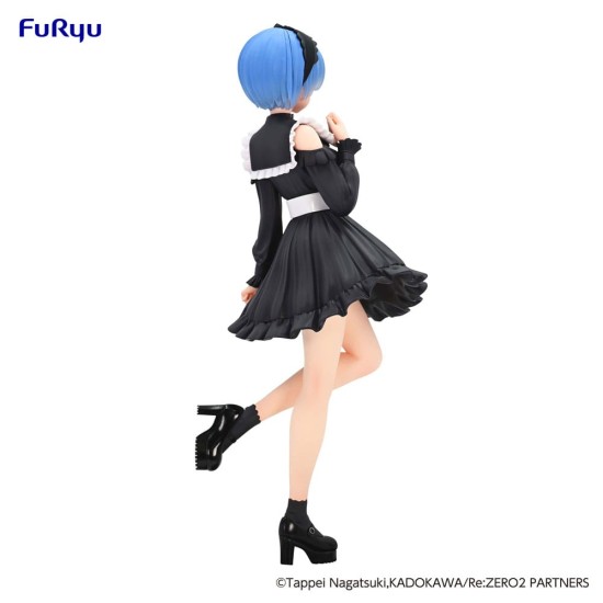 Furyu Re:Zero Starting Life in Another World Trio-Try-iT ver. Black Figure 21cm - Rem Girly Outfit - Plastmasas figūriņa