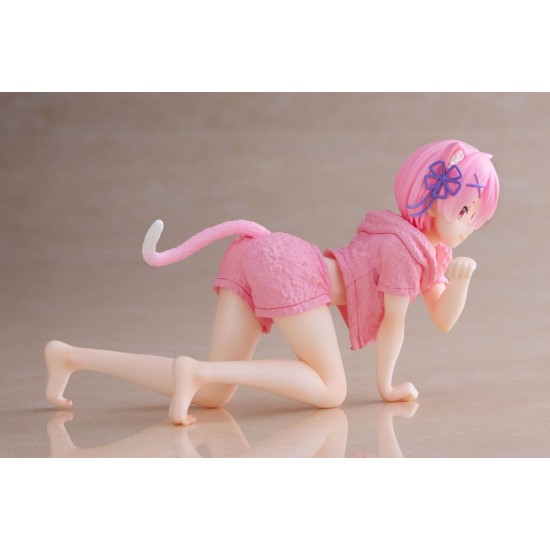 Taito Prize Re:Zero Desktop Cute Ver. Cat Roomwear Figure 13cm - Ram - Plastmasas figūriņa