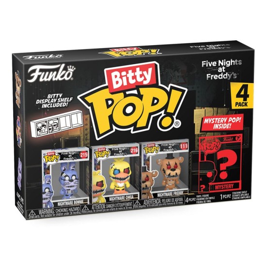 Funko POP! Five Nights at Freddy's Bitty Figures 2.5 cm (4 pcs.) - Nightmare Bonnie - Komplekts vinila figūriņas