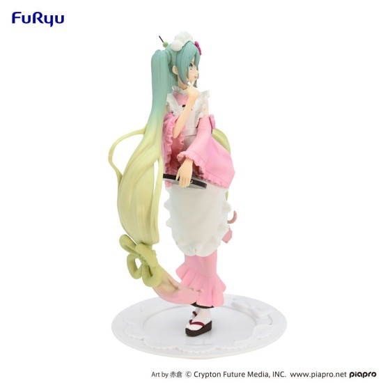 Furyu Hatsune Miku Exceed Creative Ver. Parfait Cherry Blossom Figure 20cm - Matcha Green Tea - Plastmasas figūriņa