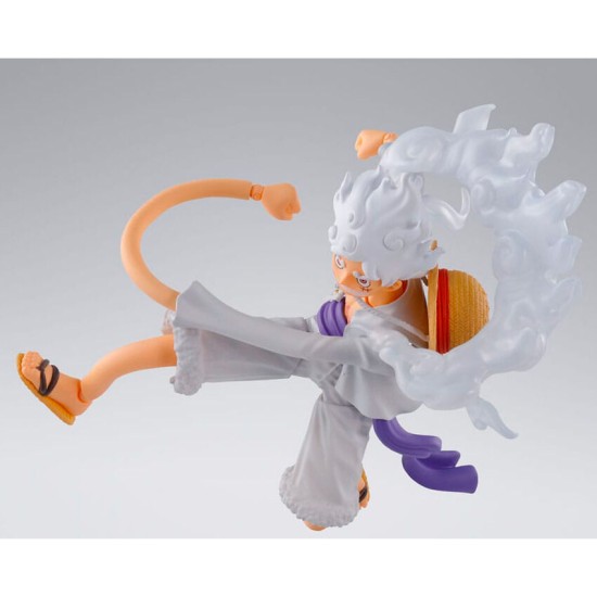 Tamashii Nations One Piece Gear 5 S.H. Figuarts Figure 15cm - Monkey D.Luffy - Plastmasas figūriņa