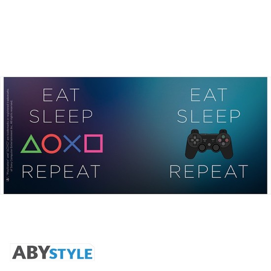 ABYstyle PlayStation Ceramic Mug 320ml - Eat Sleep Repeat - Krūze