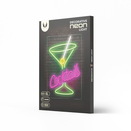 Forever Decorative Neon LED Light 42 x 30 x 2 cm (USB Plug) - Cocktails