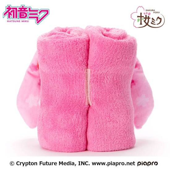 Sega Hatsune Miku Roll-Up Plush Blanket - Sakura Miku - Pleds