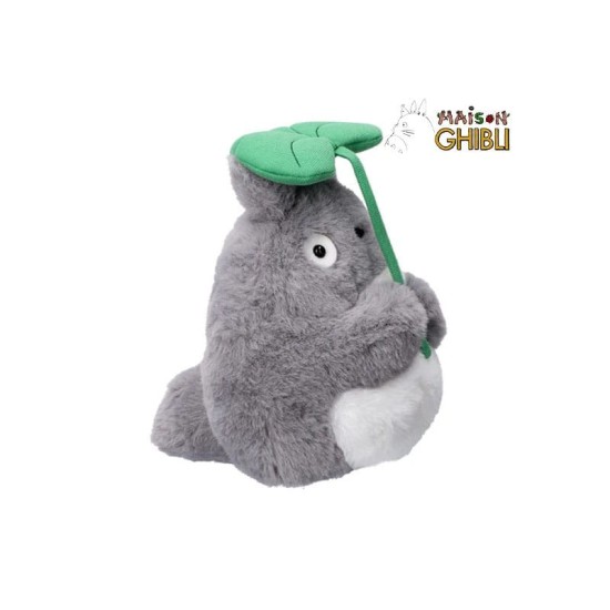 Semic My Neighbor Totoro Nakayoshi Plush Toy 21cm - Big Totoro with Leaf - Plīša rotaļlieta