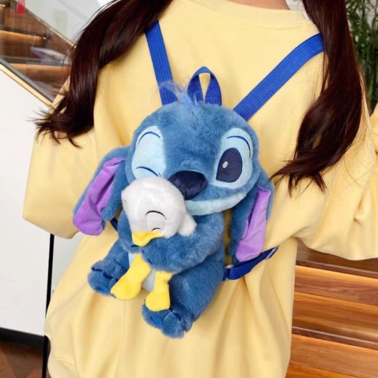 Stitch Plush Backpack 25cm - Blue