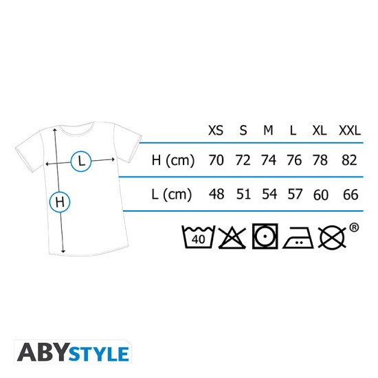ABYstyle Death Note Misa T-shirt - XS izmērs / Balts - Vīriešu kokvilnas T-krekls