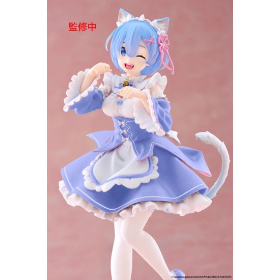 Taito Prize Re:Zero Starting Life in Another World Ver. Renewal Figure 18cm - Rem Cat Maid - Plastic figure
