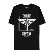 Difuzed The Last of Us Endure and Survive Short Sleeved T-shirt - S size / Black - Men's cotton T-shirt