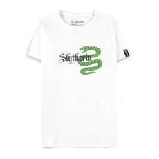 Difuzed Harry Potter Slytherin Boys Basic Short Sleeved T-shirt - Size 122-128 / White - Kids cotton T-shirt