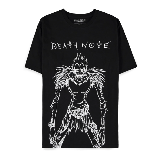 Difuzed Death Note Loose Fit Short Sleeved T-shirt - S izmērs / Melns - Vīriešu kokvilnas T-krekls