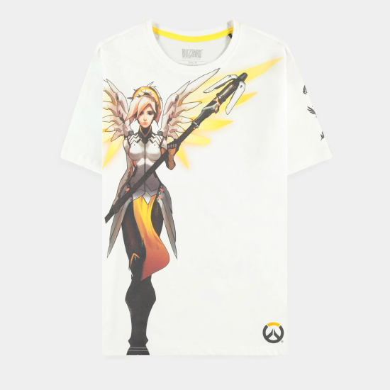 Difuzed Overwatch Mercy Short Sleeved T-shirt - S izmērs / Balts - Sieviešu kokvilnas T-krekls