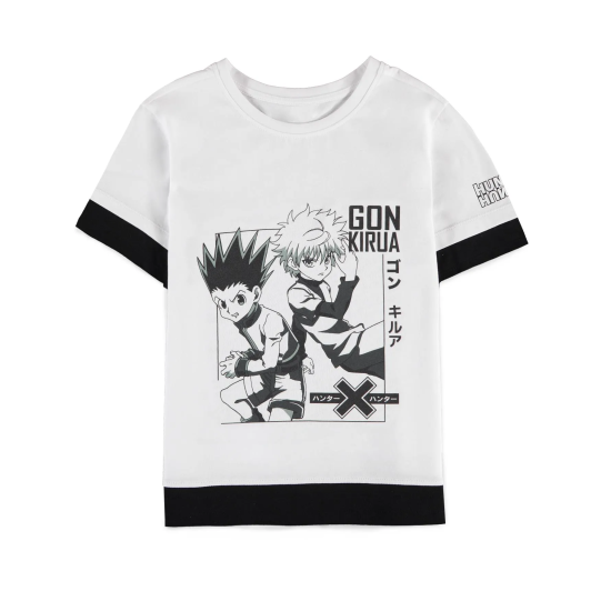 Difuzed Hunter x Hunter Kirua Short Sleeved T-shirt - Izmērs 122-128 / Balts - Bērnu kokvilnas T-krekls