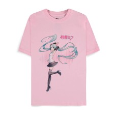 Difuzed Hatsune Miku Short Sleeved T-shirt - S size / Pink - Women's cotton T-shirt