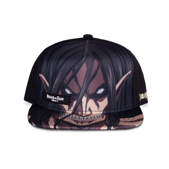 Difuzed Attack on Titan Eren Jaeger Titan Snapback Cap - Kokvilnas cepure ar nagu