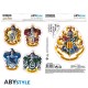 ABYstyle Harry Potter Stickers 2 sheets / 16 x 11cm - Hogwarts Houses - Uzlīmju komplekts