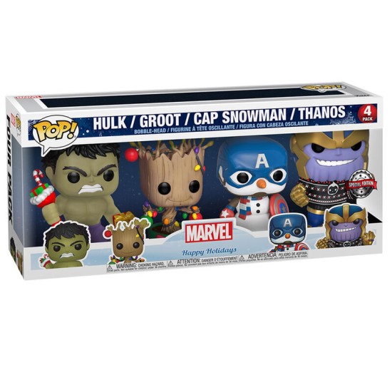 Funko POP! Marvel Holiday Exclusive Figures 9cm (4 pcs.) - Komplekts vinila figūriņas