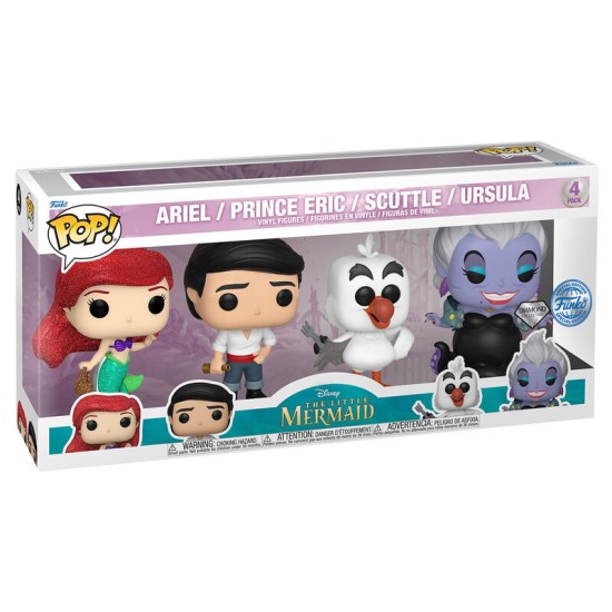 Funko POP! The Little Mermaid Exclusive Figures 9cm (4 pcs.) - Komplekts vinila figūriņas