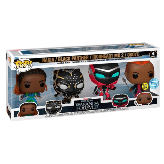 Funko POP! Marvel Black Panther Wakanda Forever Exclusive Figures 9cm (4 pcs.) - Komplekts vinila figūriņas