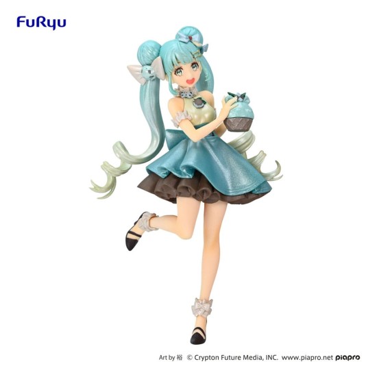 Furyu Hatsune Miku Chocolate Mint Pearl Color Figure 17cm - Hatsune Miku - Plastmasas figūriņa