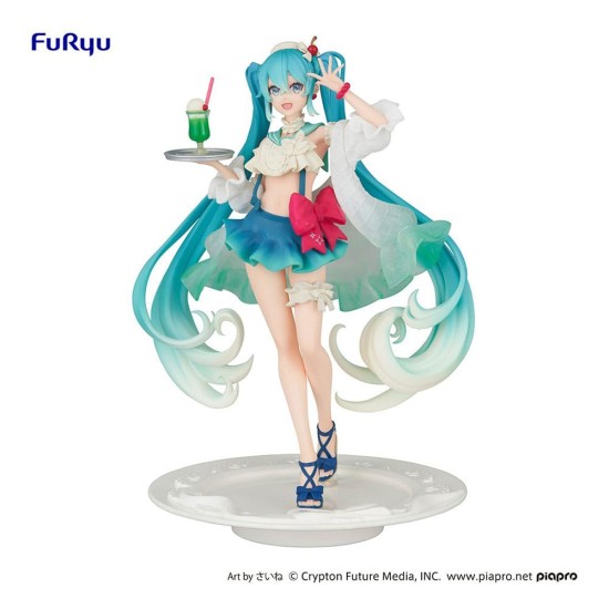 Furyu Hatsune Miku Sweets Series Melon Soda Float Figure 18cm - Hatsune Miku Sweet - Plastmasas figūriņa