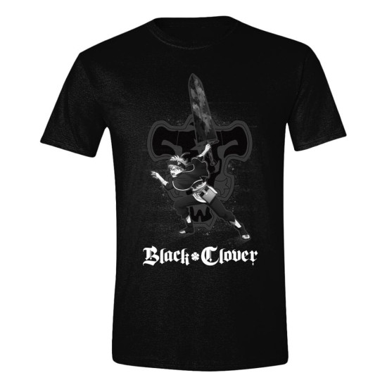 PCMerch Black Clover Mono Clover T-shirt - S izmērs / Melns - Vīriešu kokvilnas T-krekls