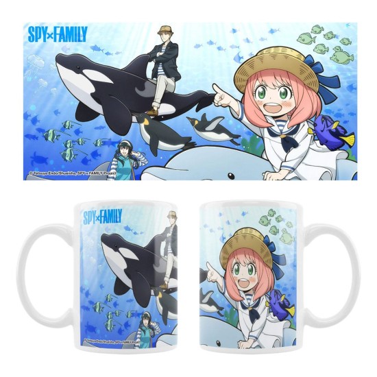 Sakami Merchandise Spy x Family Ceramic Mug 320ml -  Sea Animals - Krūze