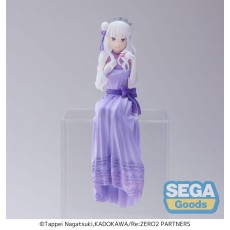 Sega Re:Zero Starting Life in Another World: Lost in Memories PM Perching Figure 14cm - Emilia (Dressed-Up Party) - Plastic figure