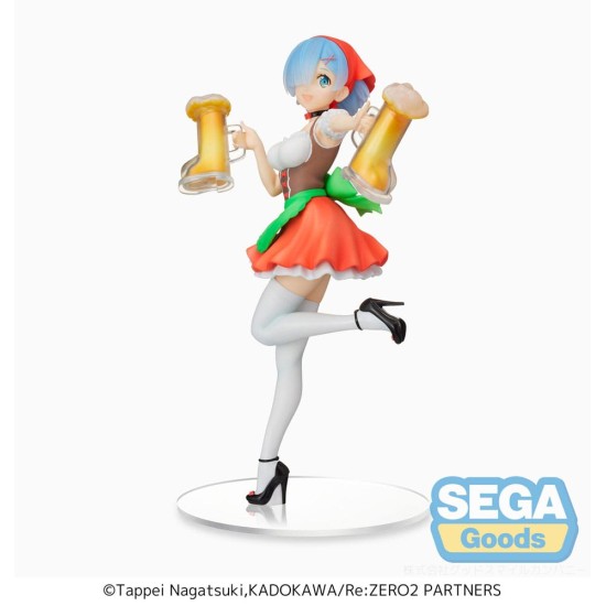 Sega Re:Zero Starting Life in Another World SPM Ver. Oktoberfest Figure 21cm - Rem - Plastmasas figūriņa