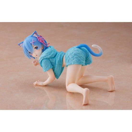 Taito Prize Re:Zero Precious Ver. Cat Roomwear Figure 15cm - Rem - Plastmasas figūriņa